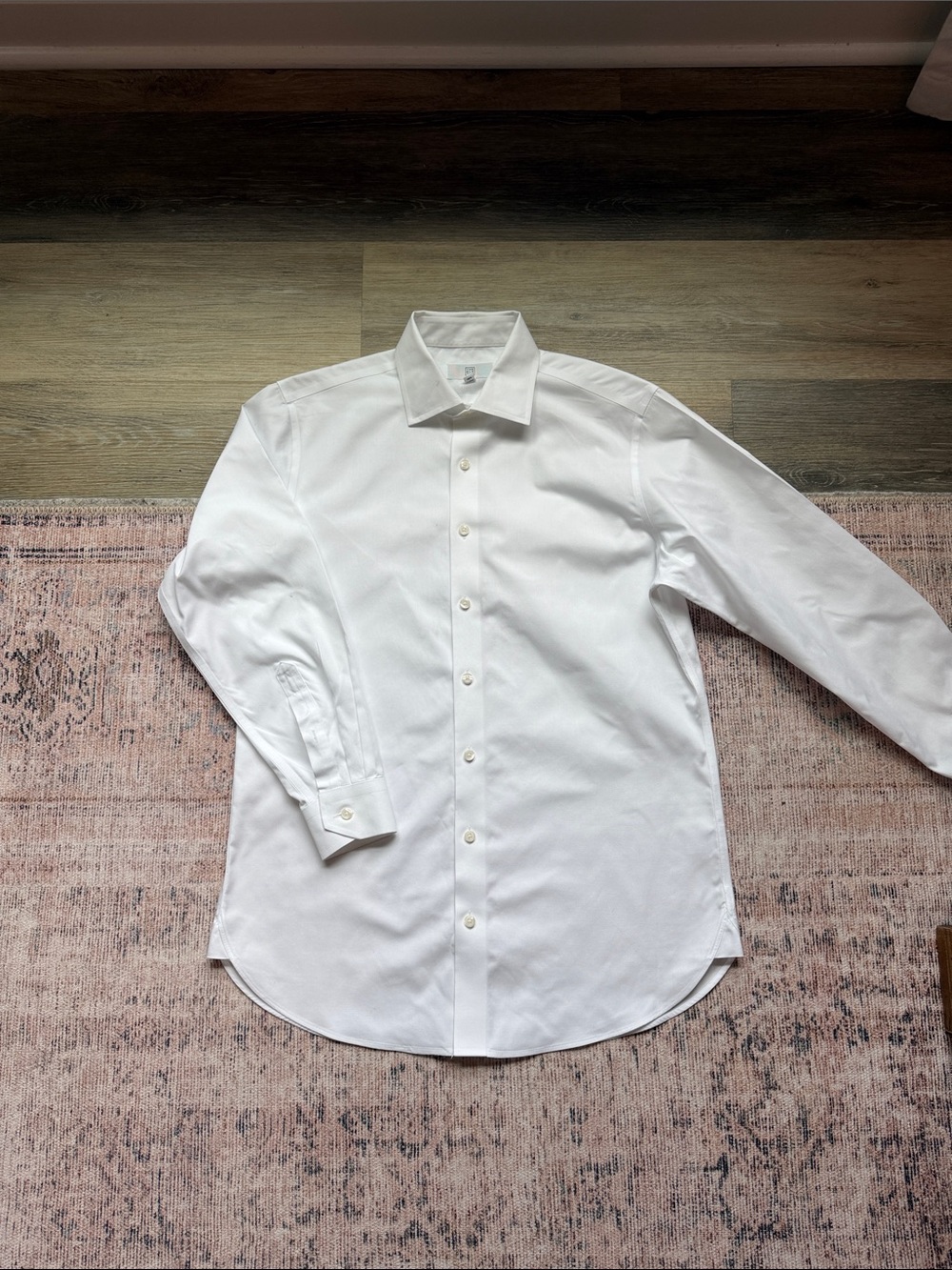 The Black Tux Dress Shirt with Classic Hidden-Button Placket